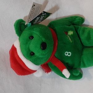 NWT Ripken Jr 8 Vintage Bamm Beano's Holiday Beanie Bear 1998 Collectible